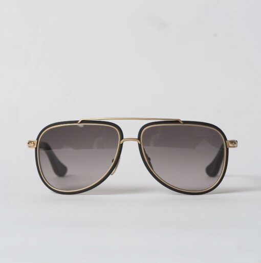 Chrome Hearts Glasses Sunglasses PREYANK – MATTE BLACKMATTE GOLD PLATEDWOOD EBONY WALNUT 1