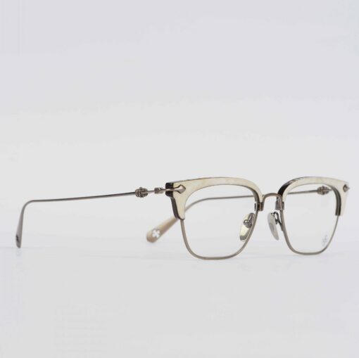 Chrome Hearts Glasses Sunglasses SLUNTRADICTION 52 – WHITE EBONY WOODANTIQUE SILVER 5