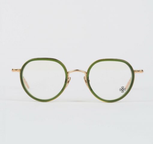 Chrome Hearts Glasses Sunglasses SQRTON – DARK OLIVEGOLD PLATED 1