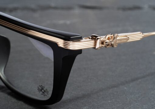 Chrome Hearts Glasses Sunglasses TRYDIXAGAIN – MATTE BLACKGOLD PLATED