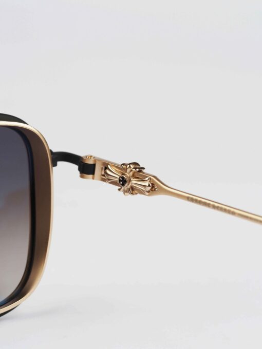 Chrome Hearts glasses Chrome Hearts Sunglasses HUMPSTER – MIDNIGHT BLUEMATTE GOLD PLATED 5