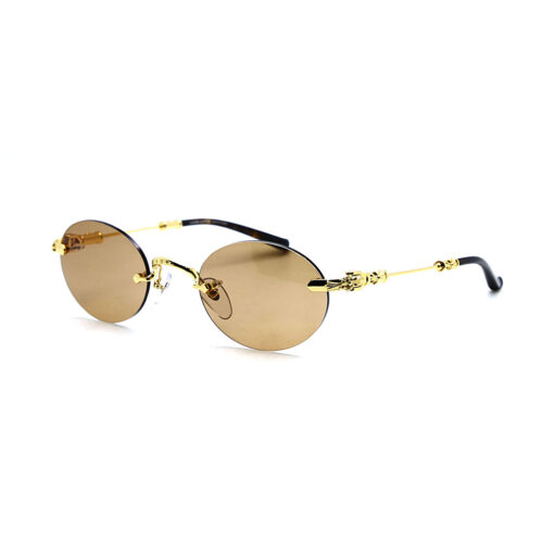 Chrome Hearts Sunglasses frame BONE PRONE Gold Plated 4 1