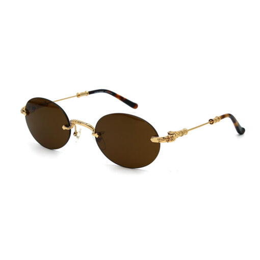 Chrome Hearts Sunglasses frame BONE PRONE Gold Plated