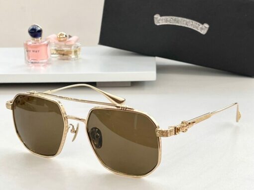 Chrome Hearts Sunglasses frame h8034 Gold Plated 3