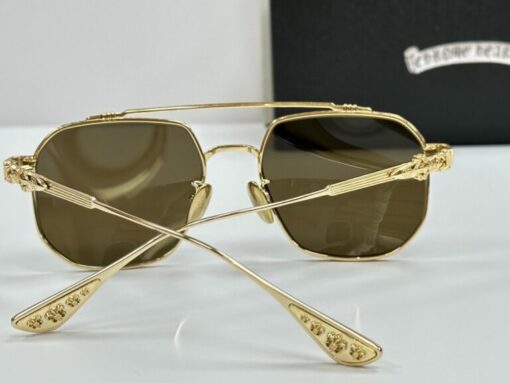 Chrome Hearts Sunglasses frame h8034 Gold Plated 4