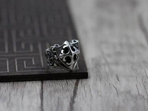 Chrome Hearts Ring Shield Face 925 Silver 4