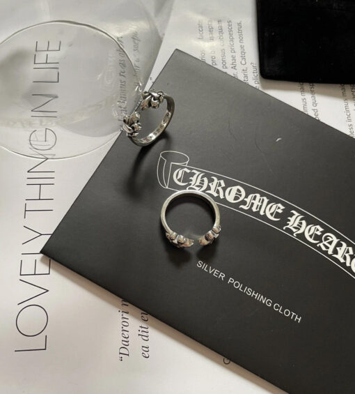 Chrome Hearts Ring Iris Flower 925 Silver CH 22 2